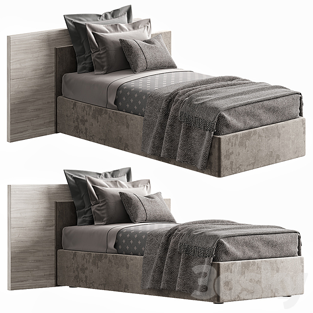 NOVAMOBILI TIME SINGLE BED 3DSMax File - thumbnail 1