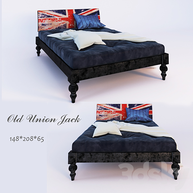 Old Union Jack bed 3DSMax File - thumbnail 1