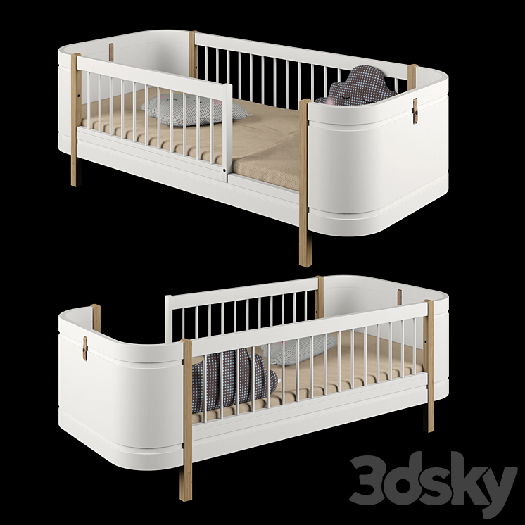 OLIVER FURNITURE Wood Mini Junior Bed 3DS Max - thumbnail 1