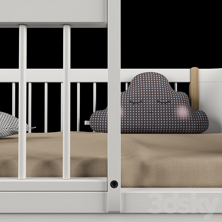 OLIVER FURNITURE Wood Mini Junior Bed 3DS Max - thumbnail 2