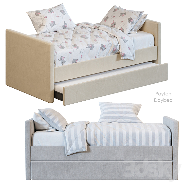 Payton bed West Elm 3DS Max Model - thumbnail 1