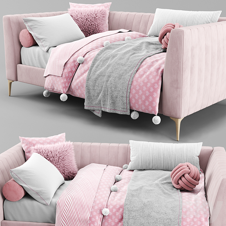 Pottery Barn Avalon Channel Daybed 3DS Max - thumbnail 2