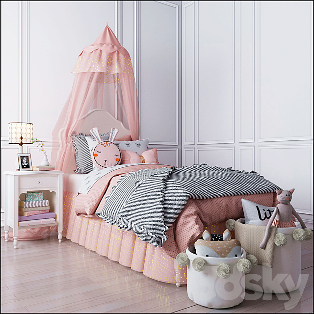 Pottery Barn Juliette bedroom set 3DSMax File - thumbnail 1