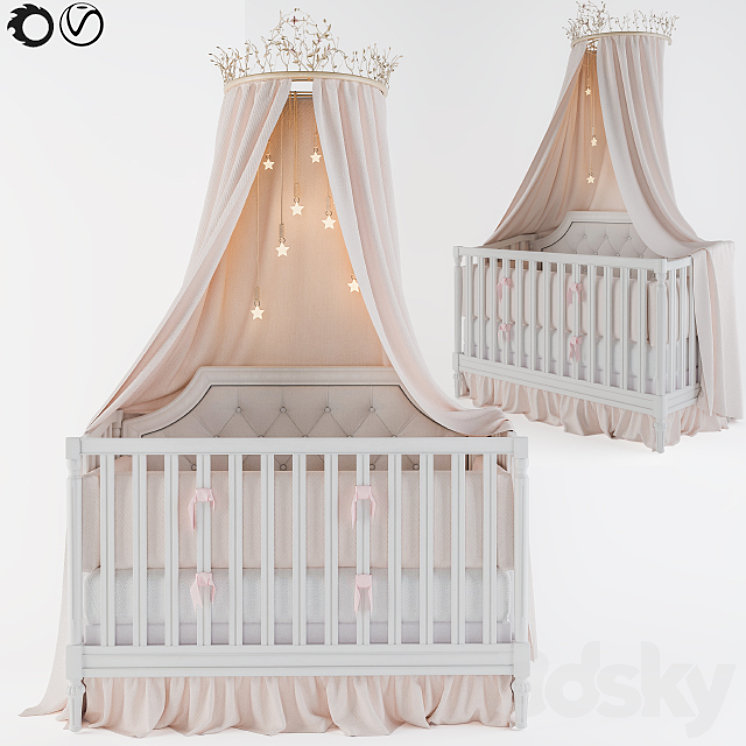 Pottery Barn Kids Bed 3DS Max - thumbnail 1