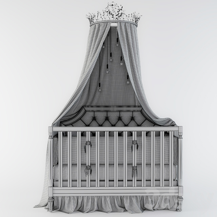 Pottery Barn Kids Bed 3DS Max - thumbnail 2