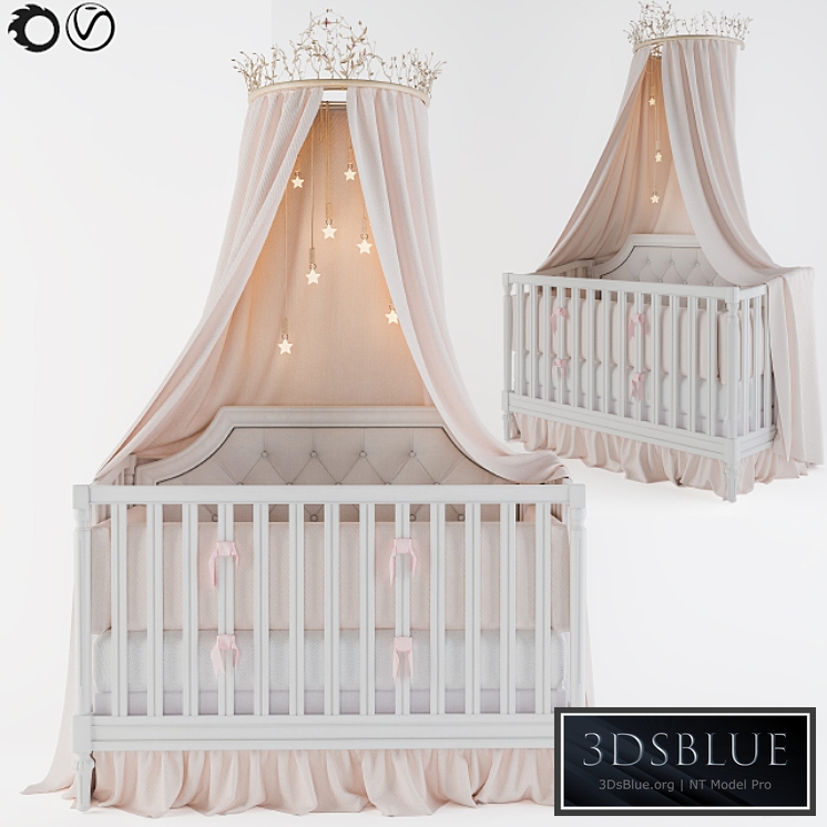 Pottery Barn Kids Bed 3DS Max - thumbnail 3