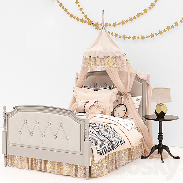 Pottery Barn Kids Blythe Tufted Bed 3DSMax File - thumbnail 1