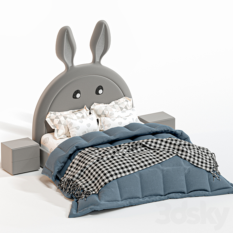 Rabbit bed 3DS Max Model - thumbnail 1