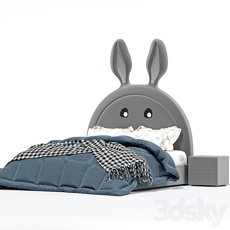 Rabbit bed 3DS Max Model - thumbnail 2