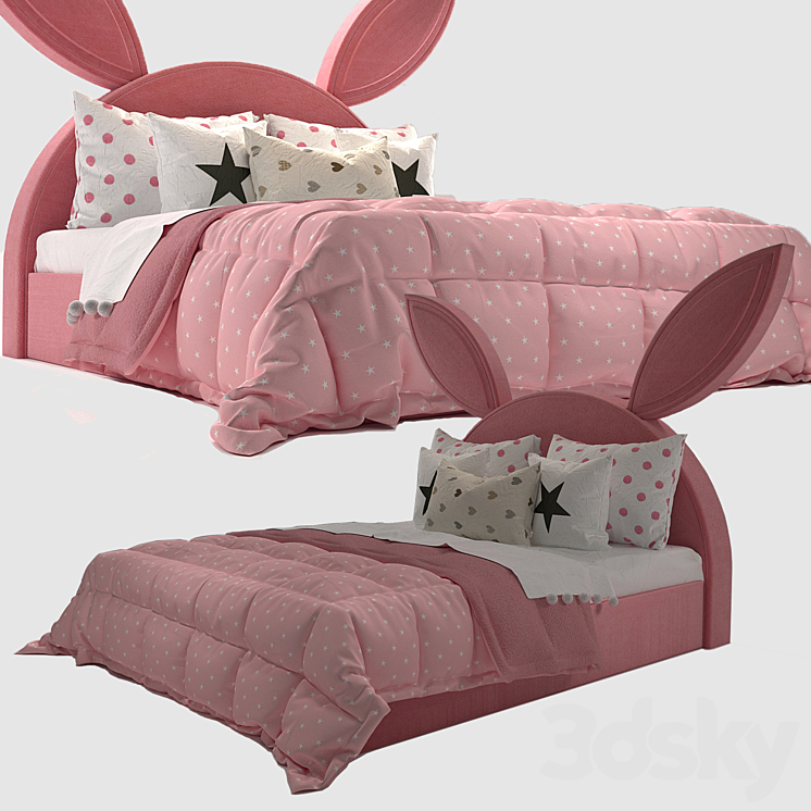 rabbit bed 3DS Max - thumbnail 1