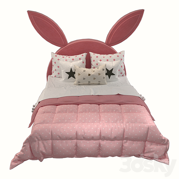 rabbit bed 3DS Max - thumbnail 2