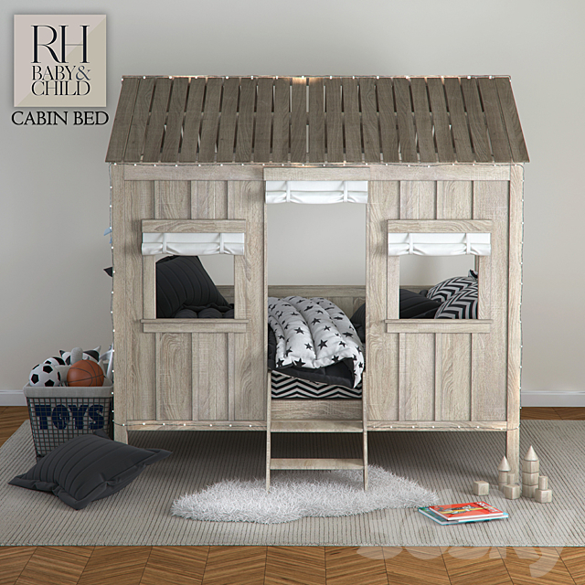 Restoration Hardware Baby&Child CABIN BED 3DSMax File - thumbnail 2