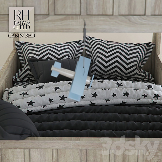 Restoration Hardware Baby&Child CABIN BED 3DSMax File - thumbnail 3