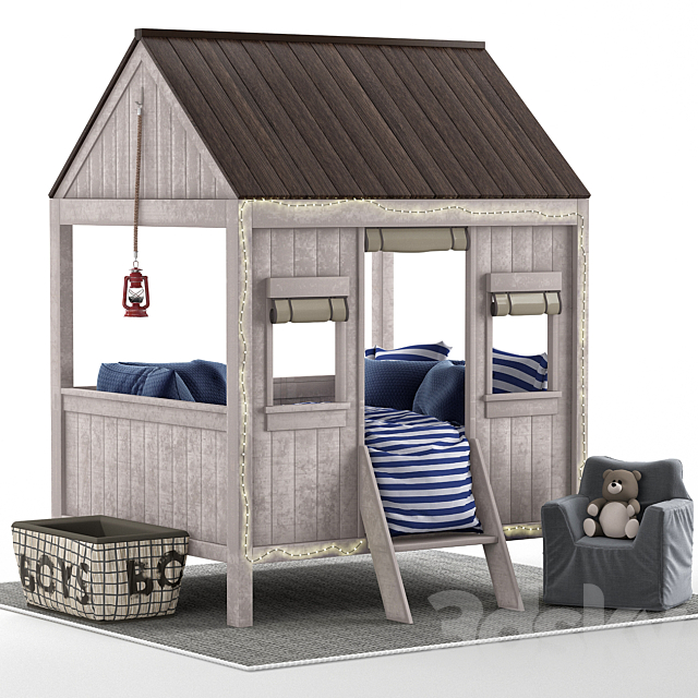 Restoration Hardware Kids Beds Attractive 3DSMax File - thumbnail 1