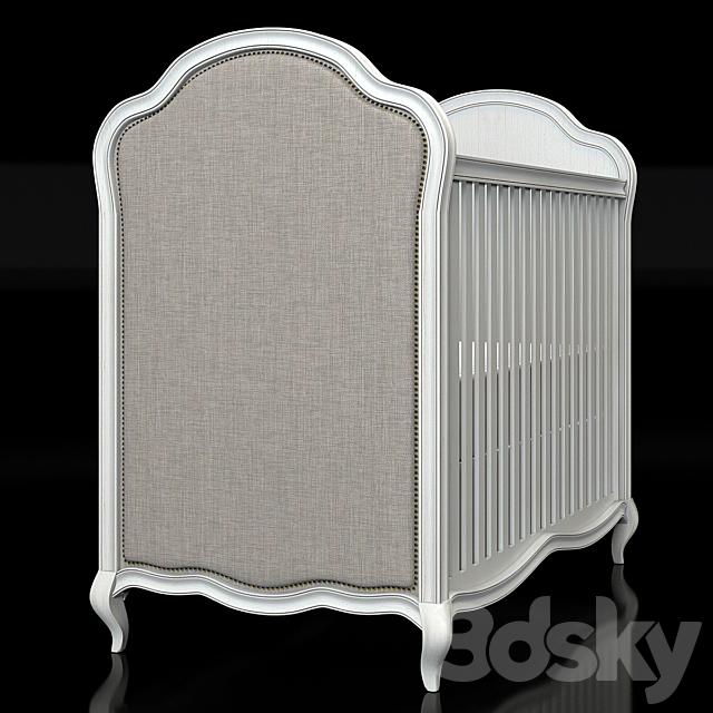 Restoration Hardware Marceline Crib 3DS Max Model - thumbnail 2