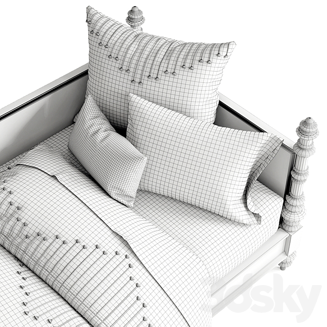 Restoration Hardware | Zoe daybed 3ds Max - thumbnail 3