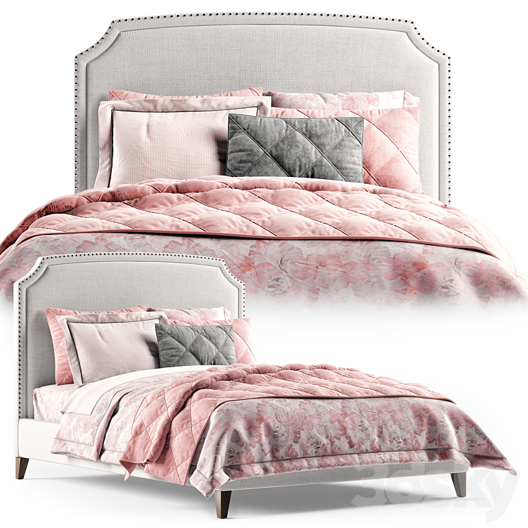 RH Antonia Bed 3DS Max - thumbnail 1