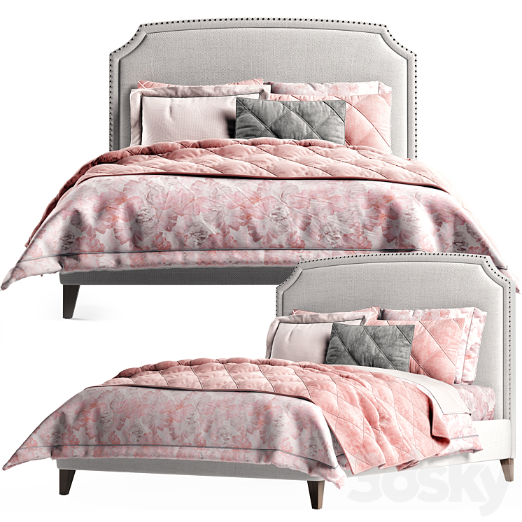 RH Antonia Bed 3DS Max - thumbnail 2