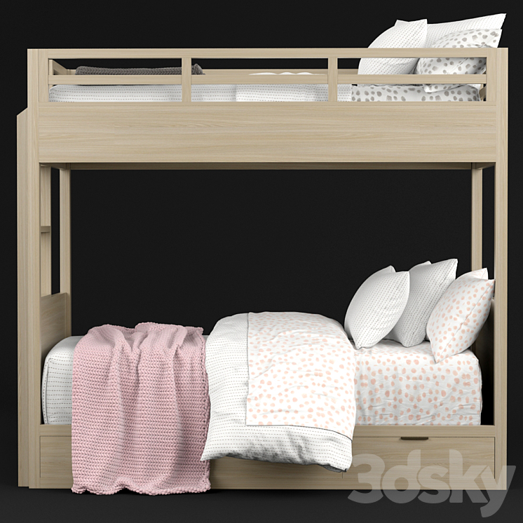 RH Baby & Child Landry bunk bed 3DS Max - thumbnail 2