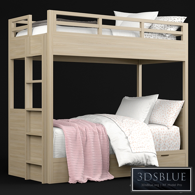 RH Baby & Child Landry bunk bed 3DS Max - thumbnail 3