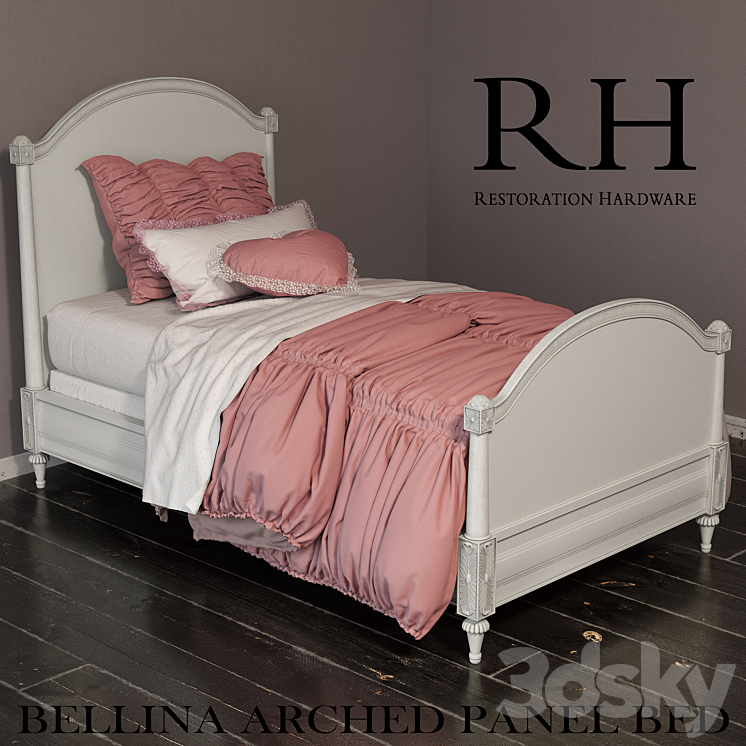 RH BELLINA ARCHED PANEL BED 3DS Max - thumbnail 1