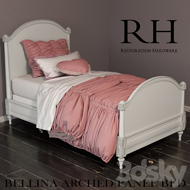 RH BELLINA ARCHED PANEL BED 3DSMax File - thumbnail 1