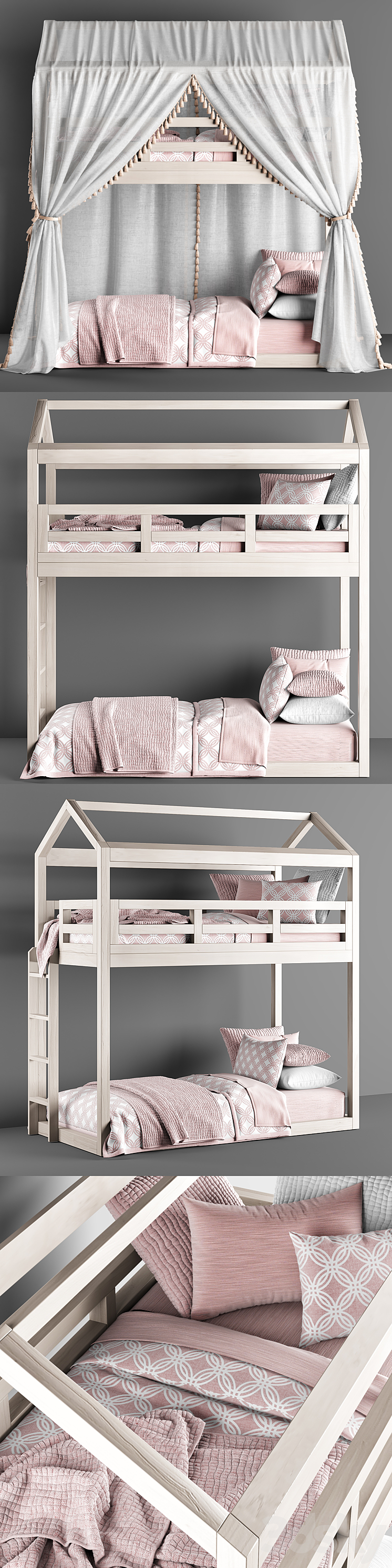 RH Cole House Bunk Bed 3DS Max - thumbnail 2