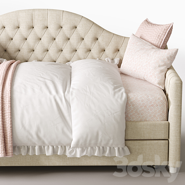 RH REESE TUFTED DAYBED WITH TRUNDLE 3DSMax File - thumbnail 3