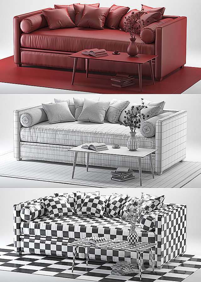 Ripley’s sofa bed 3DSMax File - thumbnail 3