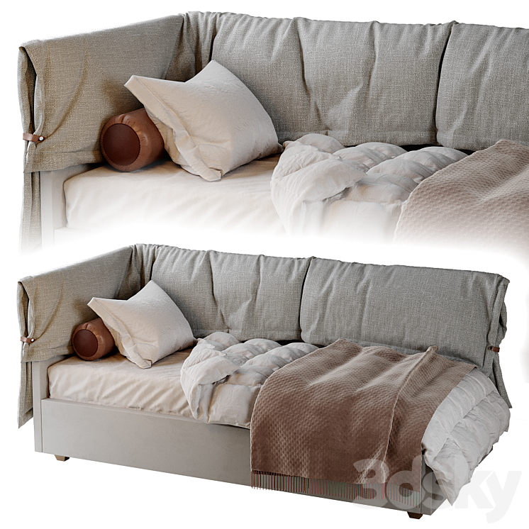 Robbi bed 3DS Max Model - thumbnail 2