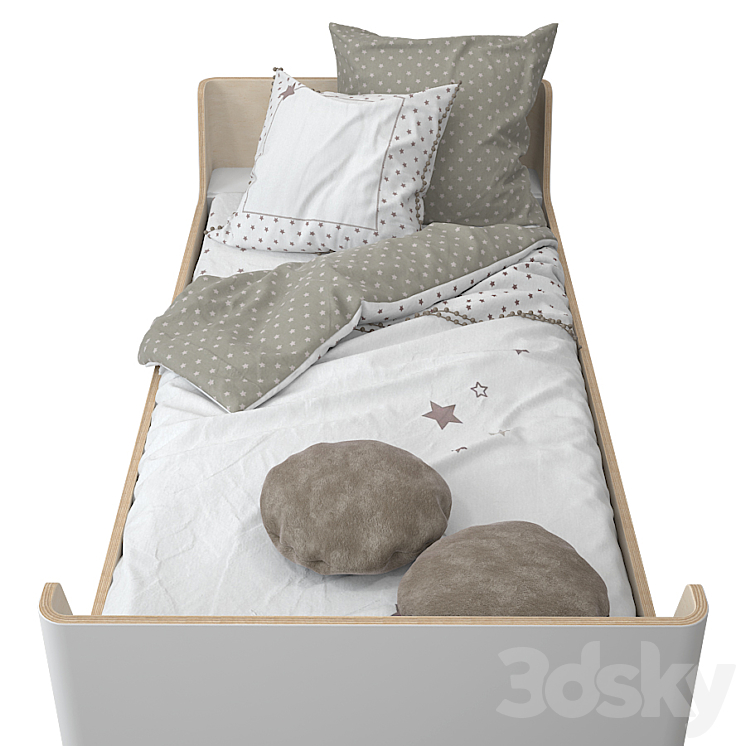 Scandi bed by Laredoute_01 3DS Max - thumbnail 2