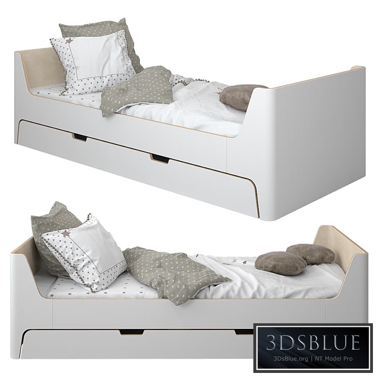 Scandi bed by Laredoute_01 3DS Max - thumbnail 3