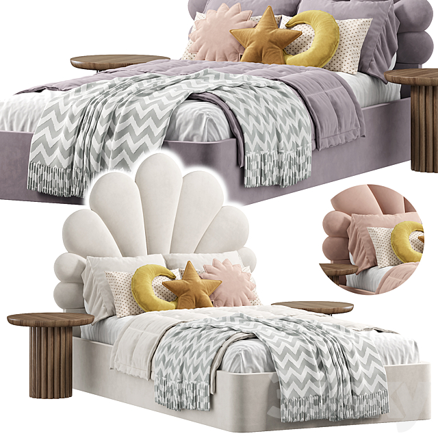 SHELL Kids Bed 3DS Max Model - thumbnail 2