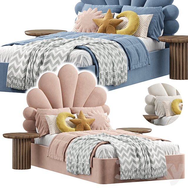 SHELL Kids Bed 3DS Max Model - thumbnail 3