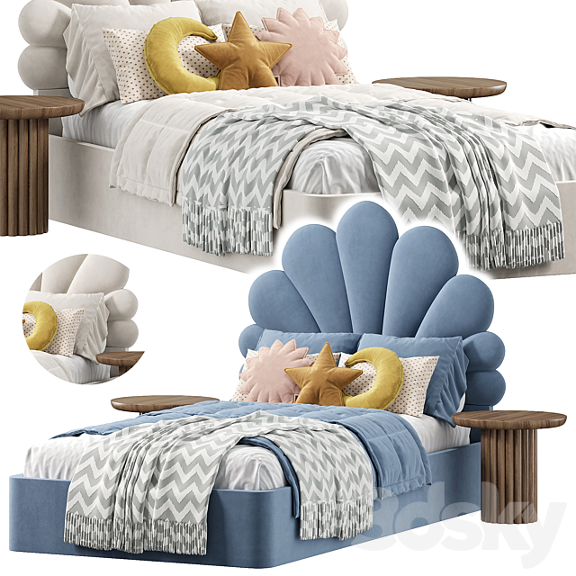 SHELL Kids Bed 3DS Max Model - thumbnail 4