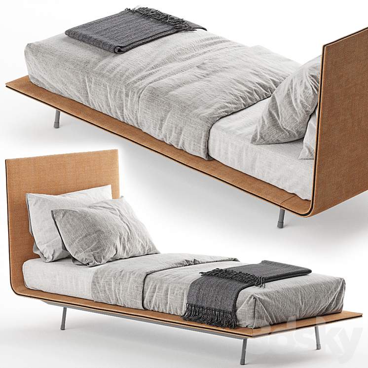 Single bed Bonaldo Thin 3DS Max - thumbnail 1