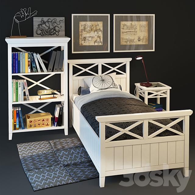 Single bed “Brittany”. “Inlavka” 3DSMax File - thumbnail 1