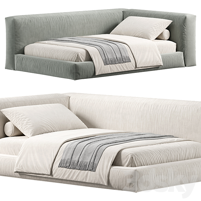 Single bed Mani 3DS Max Model - thumbnail 2