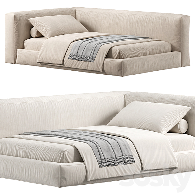 Single bed Mani 3DS Max Model - thumbnail 3