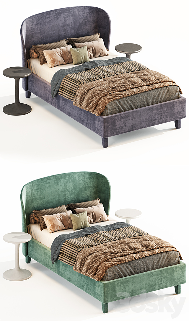 SINGLE BED_ CARNABY 3DS Max Model - thumbnail 2