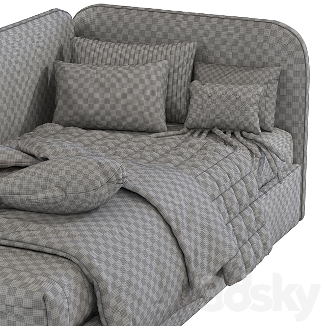 Sofa bed Micasa 270 3DS Max Model - thumbnail 5