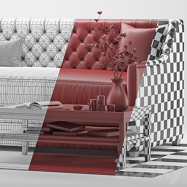 Sofa bed Wells 3DSMax File - thumbnail 3