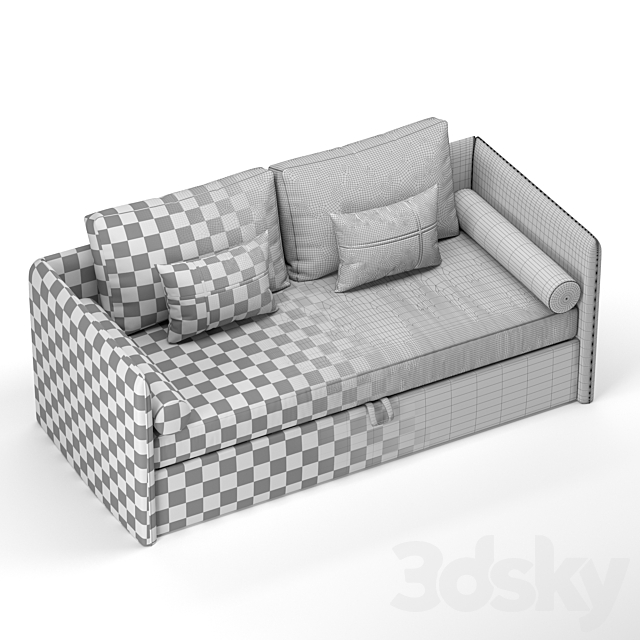 Sofa Cranberry Junior 3DSMax File - thumbnail 3