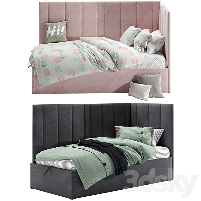 Soft bed ottoman Sophie 3DSMax File - thumbnail 1