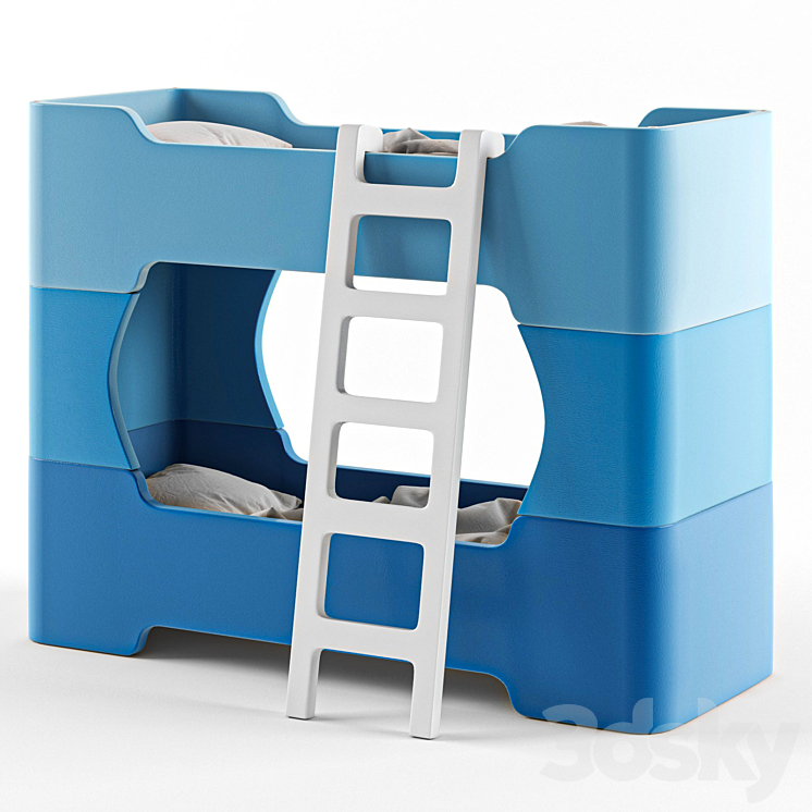 Stackable Kids bunk bed 3DS Max - thumbnail 1