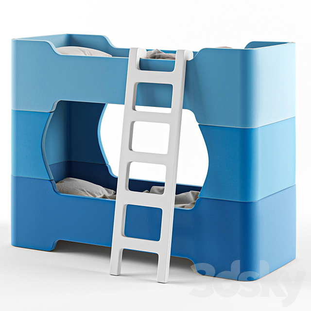 Stackable Kids bunk bed 3DSMax File - thumbnail 1