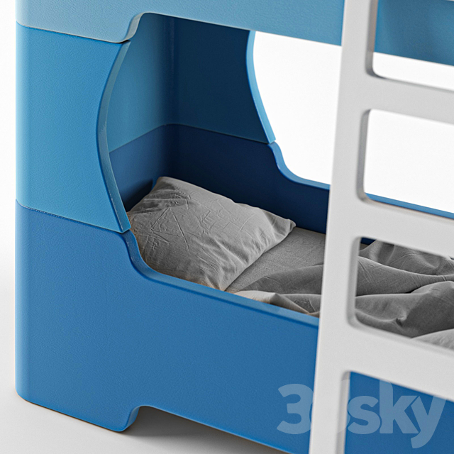 Stackable Kids bunk bed 3DSMax File - thumbnail 3