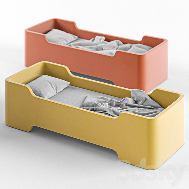 Stackable Kids bunk bed 3DSMax File - thumbnail 5