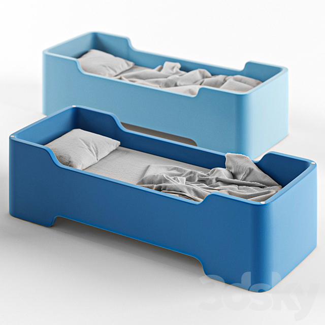 Stackable Kids bunk bed 3DSMax File - thumbnail 6