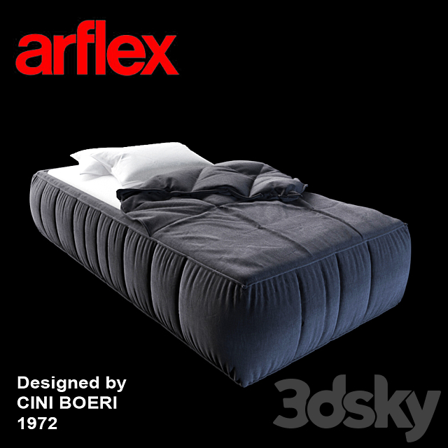 STRIPS bed designed by CINI BOERI 1972 3DSMax File - thumbnail 1